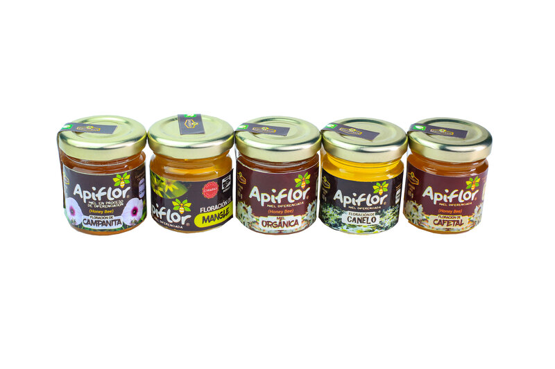 Kit Degustación 5 Mieles Apiflor (5 tarros cristal de 60g)